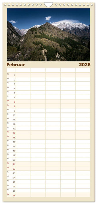 Nepal Tsum Valley - Tal des Glücks (CALVENDO Familienplaner 2026)