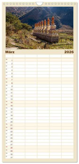 Nepal Tsum Valley - Tal des Glücks (CALVENDO Familienplaner 2026)