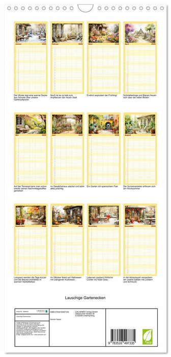 Lauschige Gartenecken (CALVENDO Familienplaner 2026)