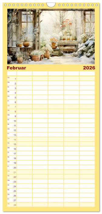 Lauschige Gartenecken (CALVENDO Familienplaner 2026)