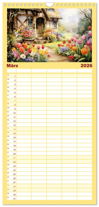 Lauschige Gartenecken (CALVENDO Familienplaner 2026)