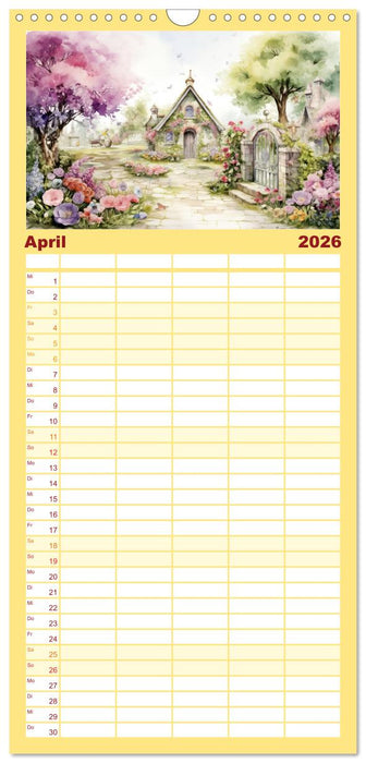 Lauschige Gartenecken (CALVENDO Familienplaner 2026)