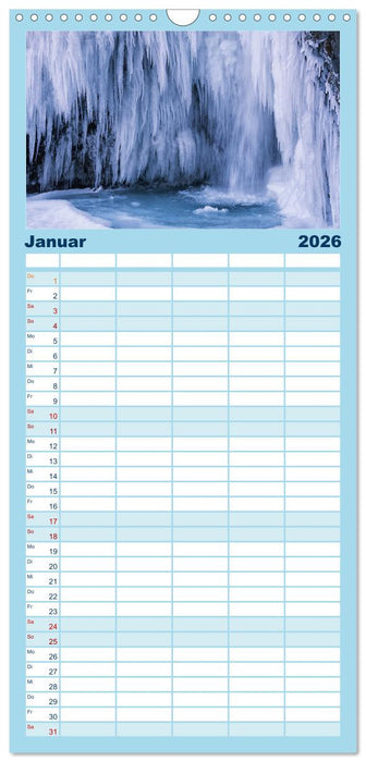 Island - faszinierende Landschaften im Süden (CALVENDO Familienplaner 2026)