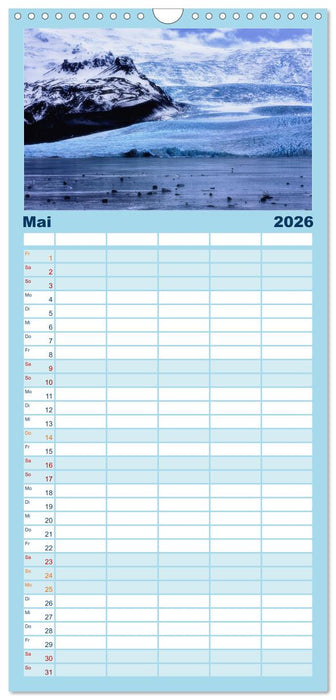 Island - faszinierende Landschaften im Süden (CALVENDO Familienplaner 2026)