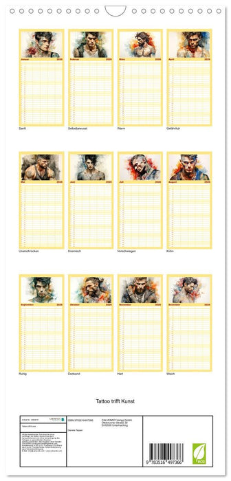 Tattoo trifft Kunst (CALVENDO Familienplaner 2026)