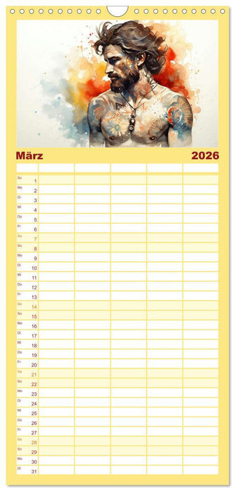 Tattoo trifft Kunst (CALVENDO Familienplaner 2026)