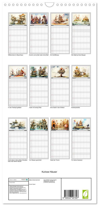 Kuriose Häuser (CALVENDO Familienplaner 2026)