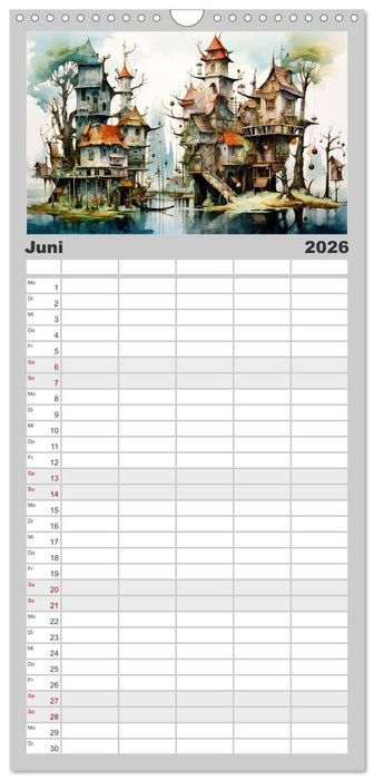 Kuriose Häuser (CALVENDO Familienplaner 2026)