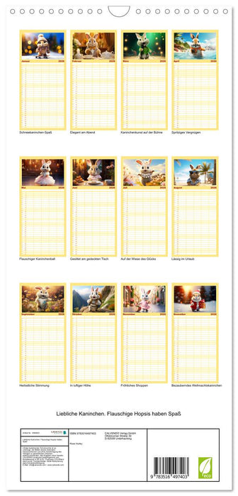 Liebliche Kaninchen. Flauschige Hopsis haben Spaß (CALVENDO Familienplaner 2026)