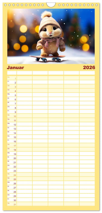 Liebliche Kaninchen. Flauschige Hopsis haben Spaß (CALVENDO Familienplaner 2026)