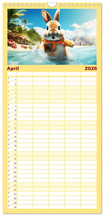 Liebliche Kaninchen. Flauschige Hopsis haben Spaß (CALVENDO Familienplaner 2026)