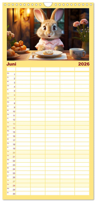 Liebliche Kaninchen. Flauschige Hopsis haben Spaß (CALVENDO Familienplaner 2026)