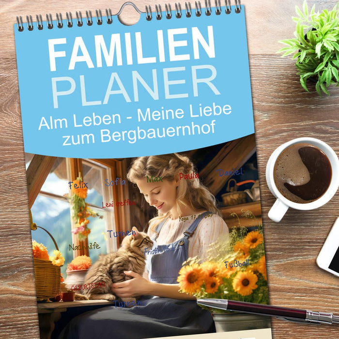 Alm Leben - Meine Liebe zum Bergbauernhof (CALVENDO Familienplaner 2026)