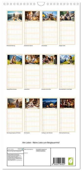 Alm Leben - Meine Liebe zum Bergbauernhof (CALVENDO Familienplaner 2026)