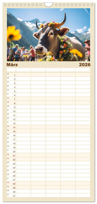 Alm Leben - Meine Liebe zum Bergbauernhof (CALVENDO Familienplaner 2026)