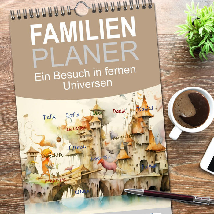 Ein Besuch in fernen Universen (CALVENDO Familienplaner 2026)