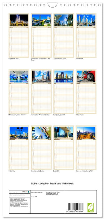 Dubai - zwischen Traum und Wirklichkeit (CALVENDO Familienplaner 2026)