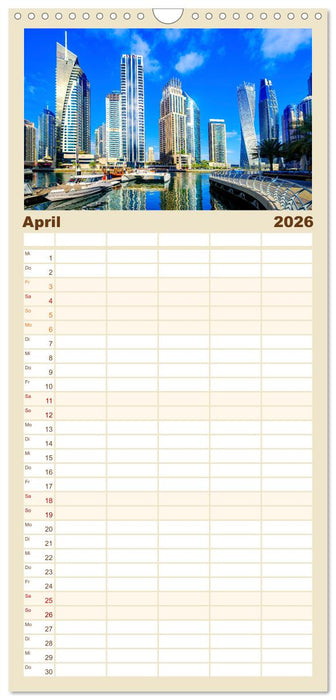Dubai - zwischen Traum und Wirklichkeit (CALVENDO Familienplaner 2026)