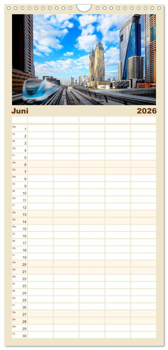 Dubai - zwischen Traum und Wirklichkeit (CALVENDO Familienplaner 2026)