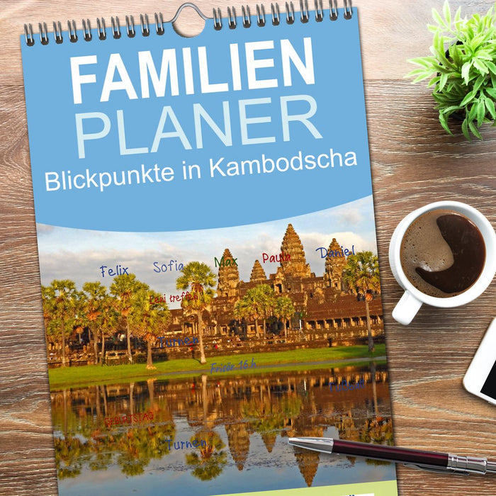 Blickpunkte in Kambodscha (CALVENDO Familienplaner 2026)