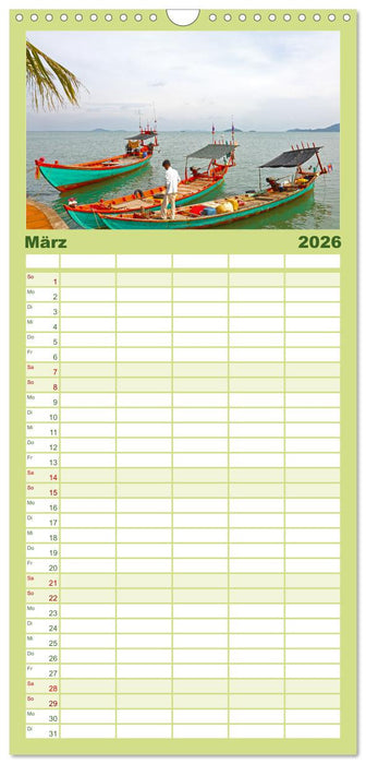 Blickpunkte in Kambodscha (CALVENDO Familienplaner 2026)