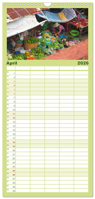 Blickpunkte in Kambodscha (CALVENDO Familienplaner 2026)