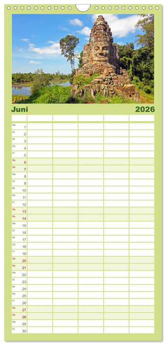 Blickpunkte in Kambodscha (CALVENDO Familienplaner 2026)