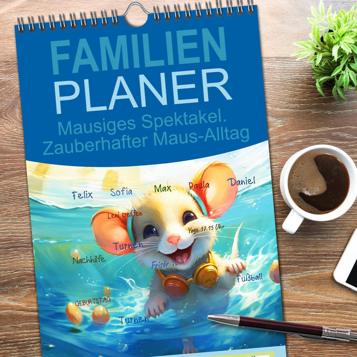 Mausiges Spektakel. Zauberhafter Maus-Alltag (CALVENDO Familienplaner 2026)