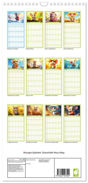 Mausiges Spektakel. Zauberhafter Maus-Alltag (CALVENDO Familienplaner 2026)
