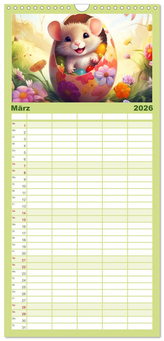 Mausiges Spektakel. Zauberhafter Maus-Alltag (CALVENDO Familienplaner 2026)