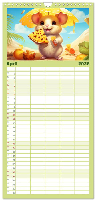 Mausiges Spektakel. Zauberhafter Maus-Alltag (CALVENDO Familienplaner 2026)