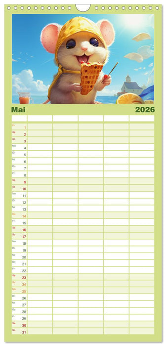 Mausiges Spektakel. Zauberhafter Maus-Alltag (CALVENDO Familienplaner 2026)