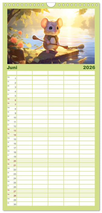 Mausiges Spektakel. Zauberhafter Maus-Alltag (CALVENDO Familienplaner 2026)
