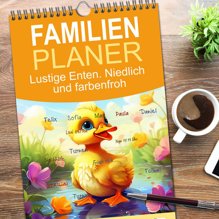Lustige Enten. Niedlich und farbenfroh (CALVENDO Familienplaner 2026)