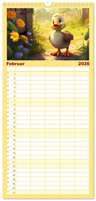Lustige Enten. Niedlich und farbenfroh (CALVENDO Familienplaner 2026)