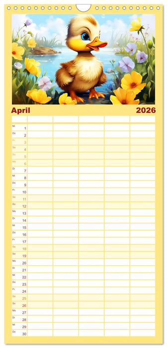 Lustige Enten. Niedlich und farbenfroh (CALVENDO Familienplaner 2026)