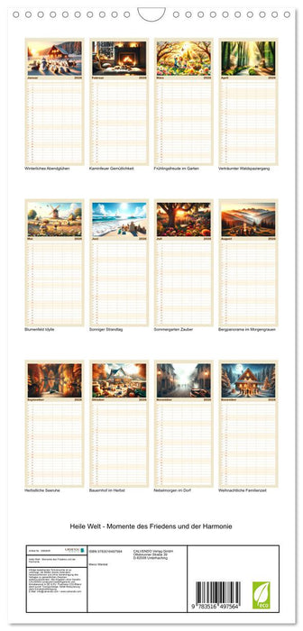 Heile Welt - Momente des Friedens und der Harmonie (CALVENDO Familienplaner 2026)