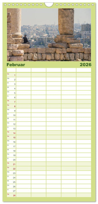 Jordanien - Land zwischen Antike und Moderne (CALVENDO Familienplaner 2026)