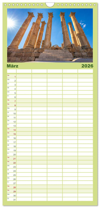 Jordanien - Land zwischen Antike und Moderne (CALVENDO Familienplaner 2026)