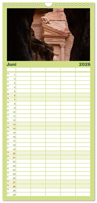 Jordanien - Land zwischen Antike und Moderne (CALVENDO Familienplaner 2026)