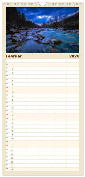 Flusswelt Schweiz (CALVENDO Familienplaner 2026)