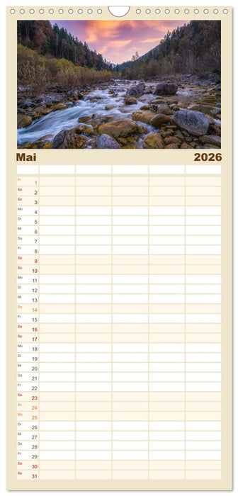 Flusswelt Schweiz (CALVENDO Familienplaner 2026)