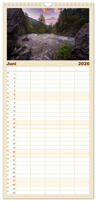 Flusswelt Schweiz (CALVENDO Familienplaner 2026)