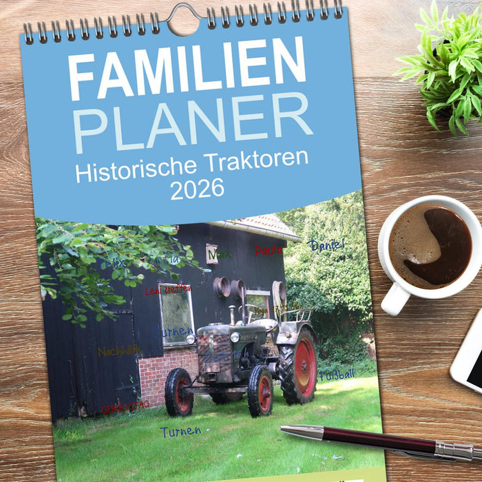 Historische Traktoren 2026 (CALVENDO Familienplaner 2026)