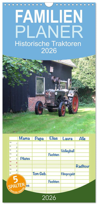 Historische Traktoren 2026 (CALVENDO Familienplaner 2026)