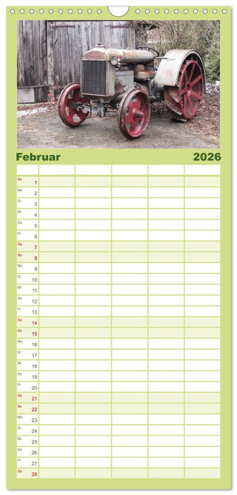 Historische Traktoren 2026 (CALVENDO Familienplaner 2026)