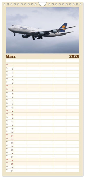 Boeing 747 Kalender (CALVENDO Familienplaner 2026)