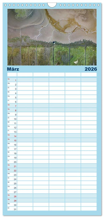 neunziggrad I photoart: das wattenmeer von oben (CALVENDO Familienplaner 2026)