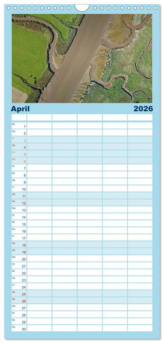 neunziggrad I photoart: das wattenmeer von oben (CALVENDO Familienplaner 2026)