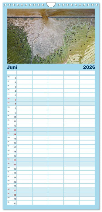 neunziggrad I photoart: das wattenmeer von oben (CALVENDO Familienplaner 2026)